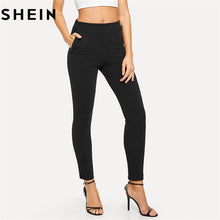 Load image into Gallery viewer, SHEIN Elastic Waist Mid Waist Skinny Trousers Autumn Office