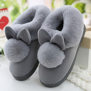 2019 trendy female shoes fuzzy slippers velvet indoor plush slippers solid