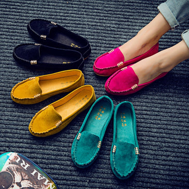 Plus Size 35-43 Women Flats shoes 2019 Loafers Candy Color Slip on Flat